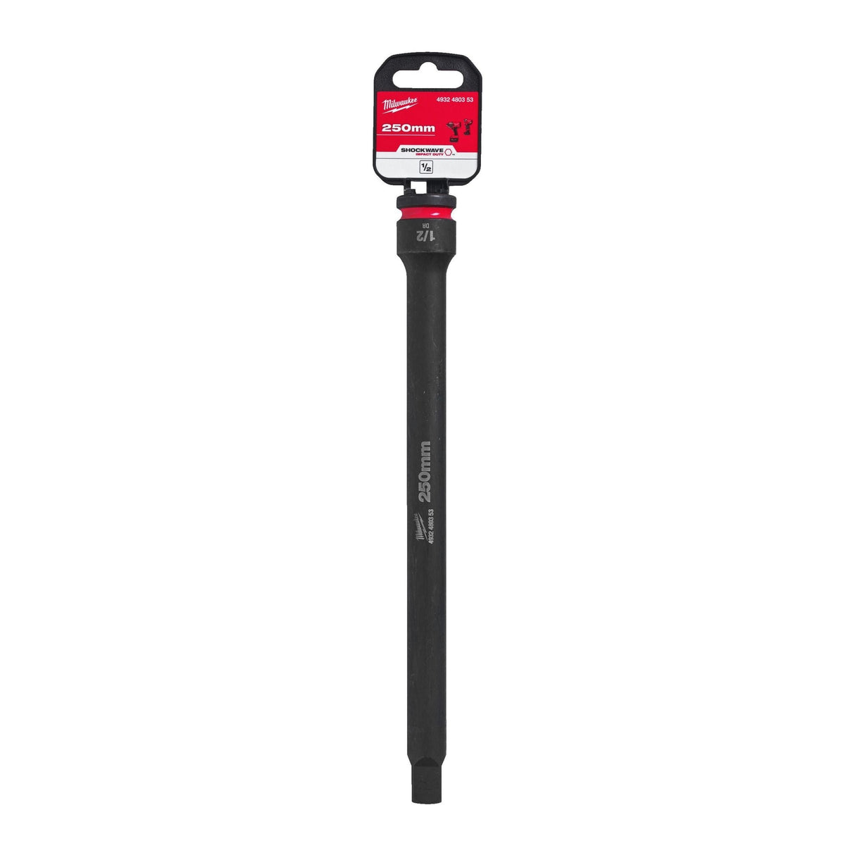 Milwaukee 4932480353 Hex Skt. Extension Shw 1/2 250Mm - 1Pc - 4932480353 - Milwaukee Tools UK - Trade Counter Direct