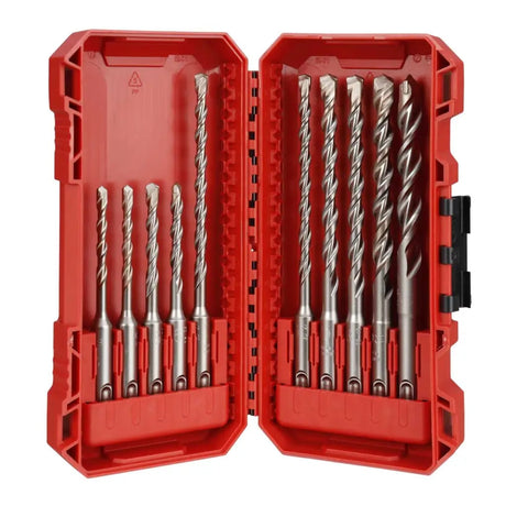 Milwaukee 4932492117 10pc SDS+ M2 Drill Bit Set - 4932492117 - Milwaukee Tools UK - Trade Counter Direct