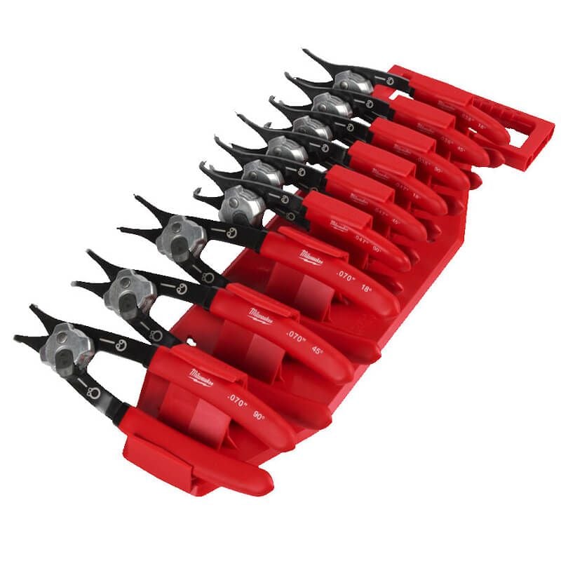 Milwaukee 4932492496 9 piece Circlip Pliers Set - 4932492496 - Milwaukee Tools UK - Trade Counter Direct