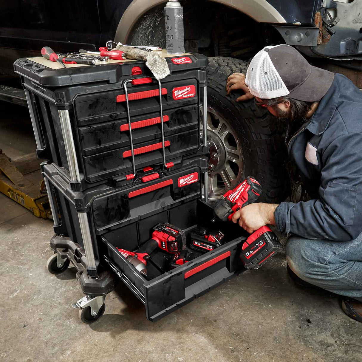 Milwaukee 4932492892 Packout Transportation Kit Rolling Toolbox Kit - 4932492892 - Milwaukee Tools UK - Trade Counter Direct