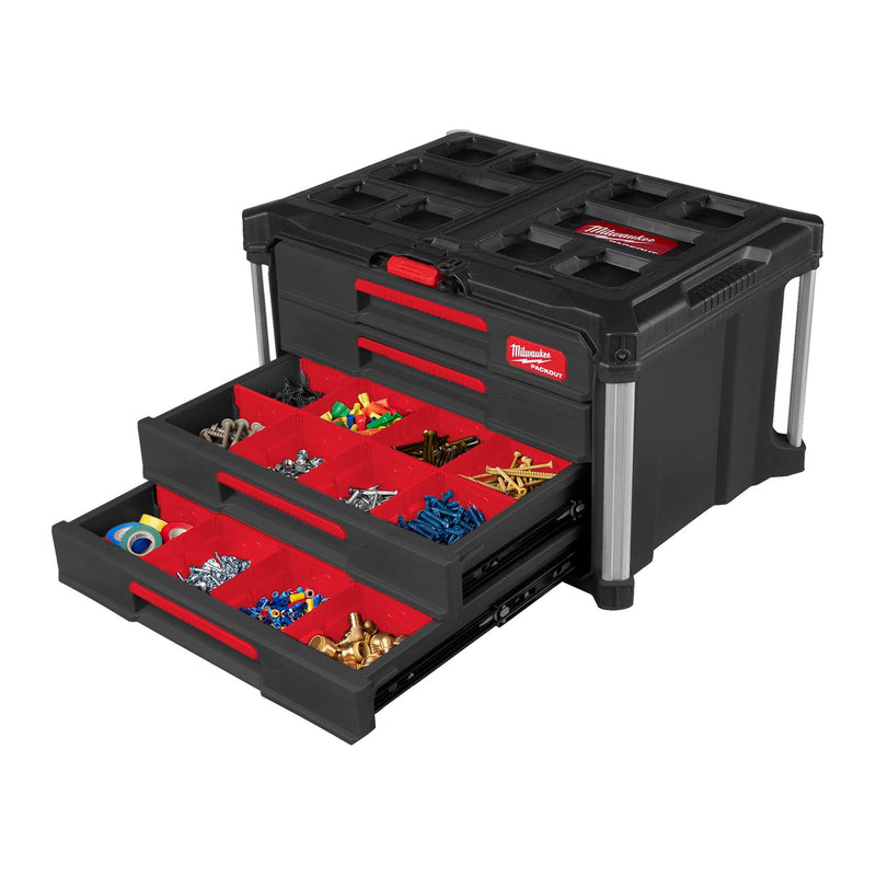 Milwaukee 4932493189 Packout 4 Drawer Tool Box - 4932493189 - Milwaukee Tools UK - Trade Counter Direct