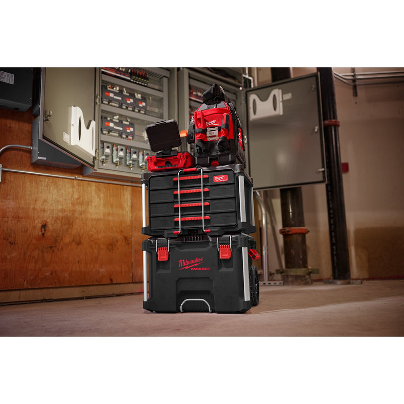 Milwaukee 4932493189 Packout 4 Drawer Tool Box - 4932493189 - Milwaukee Tools UK - Trade Counter Direct