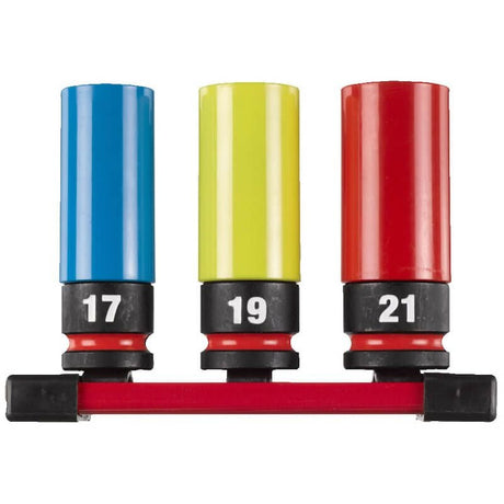 Milwaukee 4932493370 3 Piece 1/2'' Sq. SHOCKWAVE Automotive Impact Socket Set - 4932493370 - Milwaukee Tools UK - Trade Counter Direct