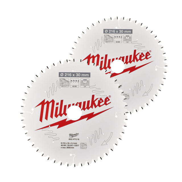 Milwaukee Circular Saw Blades For Mitre Saws Gen II - 4932471323 - Milwaukee Tools UK - Trade Counter Direct