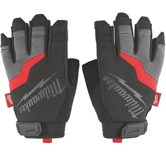 Milwaukee Fingerless Work Gloves Sizes - 8, 9,10 & 11 - 48229744 - Milwaukee Tools UK - Trade Counter Direct