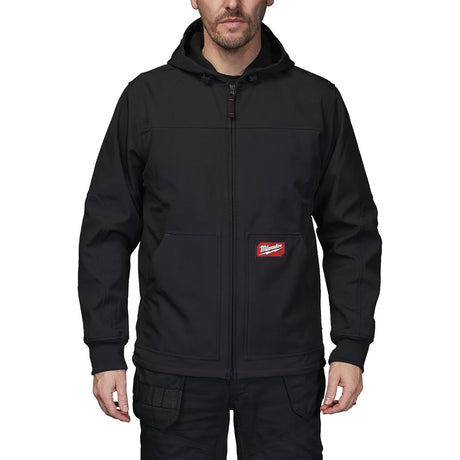 Milwaukee FREEFLEX™ Softshell Hooded Jacket Black - 4932498271 - Milwaukee Tools UK - Trade Counter Direct