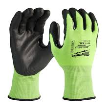 Milwaukee Hi - Vis Cut C Gloves - 4932479721 - Milwaukee Tools UK - Trade Counter Direct