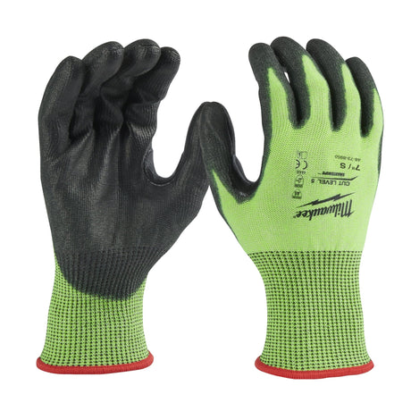 Milwaukee Hi - Vis Cut E Gloves - 4932479931 - Milwaukee Tools UK - Trade Counter Direct