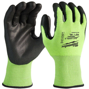 Milwaukee Hi - Vis Cut Level 3 Gloves - 4932478131 - Milwaukee Tools UK - Trade Counter Direct