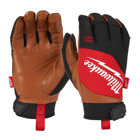 Milwaukee Hybrid Leather Gloves Sizes M - XXL - 4932471912 - Trade Counter Direct - Trade Counter Direct