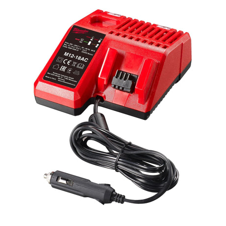 Milwaukee - In Car Charger - M12 - 18AC - M12-18AC - Milwaukee Tools UK - Trade Counter Direct