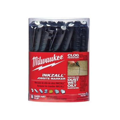 Milwaukee INKZALL Jobsite Fine Point Markers - 48223100 - Pack of 36 - 48223100-36 - Milwaukee Tools UK - Trade Counter Direct