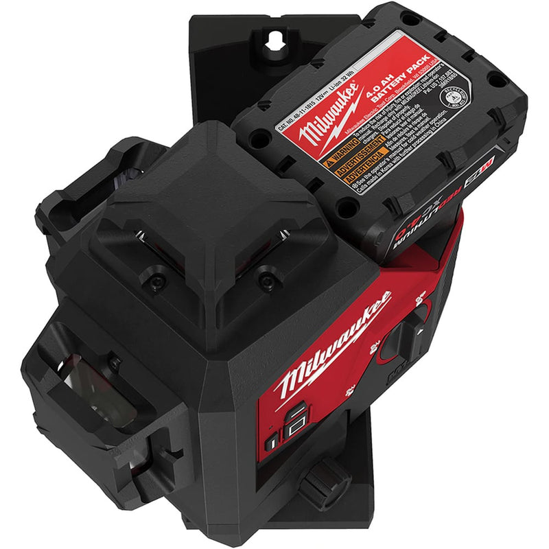 Milwaukee M123PL - 401C Green 360° 3 - Plane Laser - Kit - M123PL-401C - Milwaukee Tools UK - Trade Counter Direct