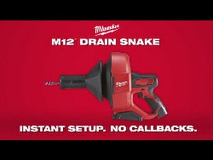 Milwaukee M12BDC6 - 0 M12 SUB Compact 6mm Drain Cleaner - M12BDC6-0C - Milwaukee Tools UK - Trade Counter Direct