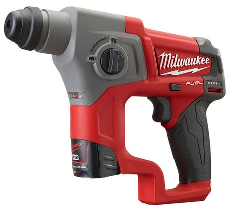 Milwaukee M12CH - 202C Fuel SDS Plus Hammer Drill 12 Volt 2 x 2.0Ah Li - Ion - M12CH - 202C - M12CH-202C - Milwaukee Tools UK - Trade Counter Direct