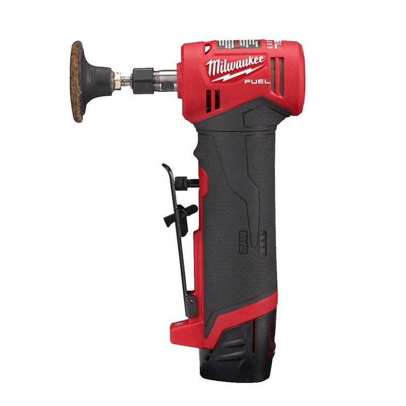 Milwaukee M12FDGA - 422B 12V M12 FUEL Angled Die Grinder Kit - M12FDGA-422B - Milwaukee Tools UK - Trade Counter Direct