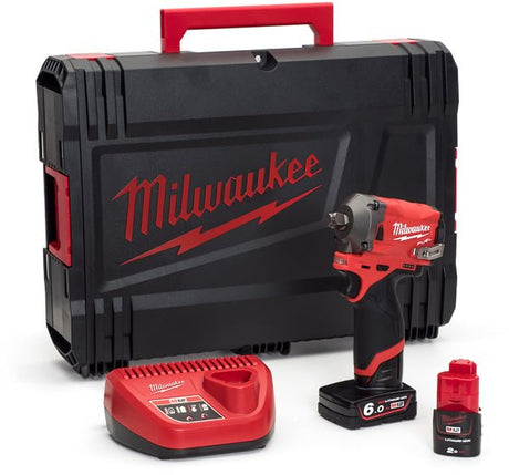 Milwaukee M12FIWF12 - 602X Fuel 1/2 inch Impact Wrench Kit - M12FIWF12 - 602X - M12FIWF12-602X - Milwaukee Tools UK - Trade Counter Direct
