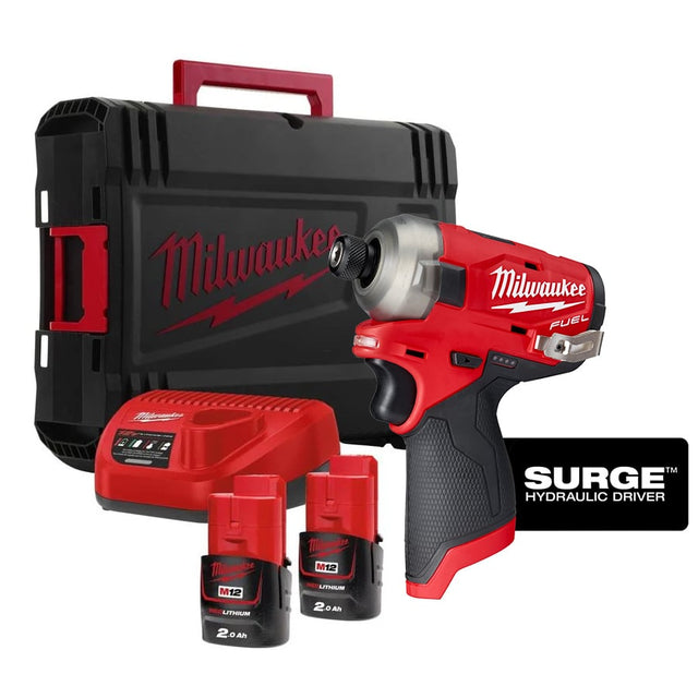 Milwaukee M12FQID - 202X Hydraulic Driver - M12FQID-202X - Milwaukee Tools UK - Trade Counter Direct