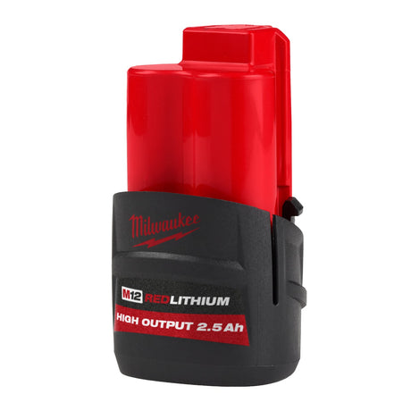 Milwaukee M12HB2.5 12V 2.5Ah M12 High Output Battery - M12HB2.5 - Milwaukee Tools UK - Trade Counter Direct