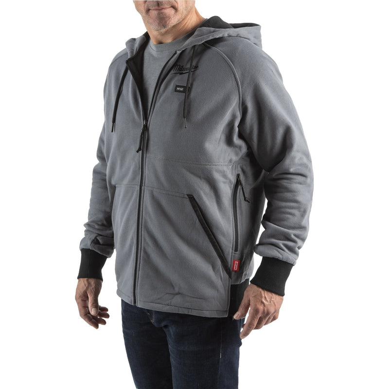 Milwaukee M12HHGREY4 Gen 4 Grey Heated Hoodie - 4932480066 - Milwaukee Tools UK - Trade Counter Direct