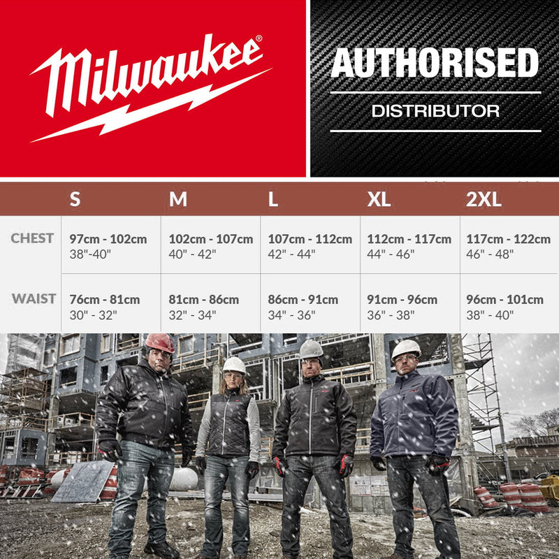 Milwaukee M12HPJBL2 - 0 Heated Jacket - Black - 4932480072 - Milwaukee Tools UK - Trade Counter Direct