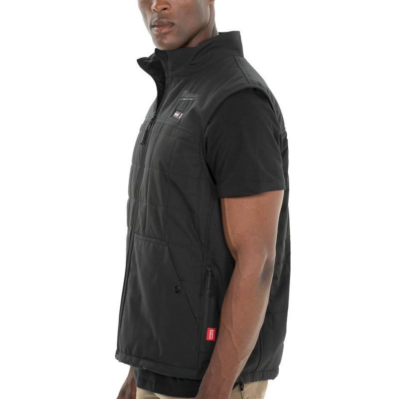 Milwaukee M12HPVBL2 - 0 12V Heated Puffer Vest - Black - 4932480076 - Milwaukee Tools UK - Trade Counter Direct
