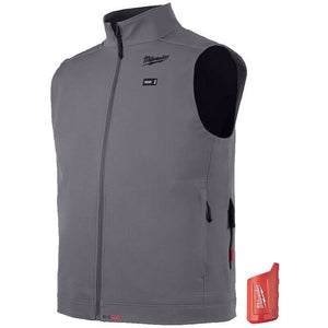 Milwaukee M12HVGREY1 - 0 12V Heated Puffer Vest - Grey - 4932480101 - Milwaukee Tools UK - Trade Counter Direct