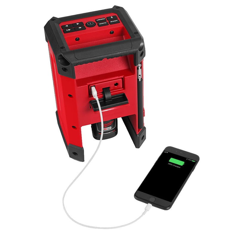 Milwaukee M12RCDAB+0 Site Radio plus Charger - M12RCDAB+0 - Milwaukee Tools UK - Trade Counter Direct