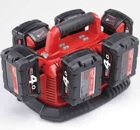 Milwaukee M1418C6 6 Battery Multi Charger 240V M18 - M1418C6 - M1418C6 - Milwaukee Tools UK - Trade Counter Direct