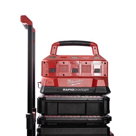 Milwaukee M18 PACKOUT 6 Bay RAPID Charger - M18PC6 - M18PC6 - Milwaukee Tools UK - Trade Counter Direct