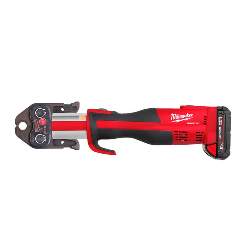 Milwaukee M18BLHPT - 202C FORCE LOGIC Brushless Press Tool Kit with TH - Profile Jaws, Charger & 2x 2.0AH Battery - M18BLHPT-202C-THSET - Milwaukee Tools UK - Trade Counter Direct