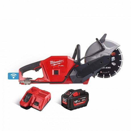 Milwaukee M18FCOS230 - 121 M18 18V FUEL Cut Off Saw Kit - 1 X 12Ah Battery - M18FCOS230-121 - Milwaukee Tools UK - Trade Counter Direct