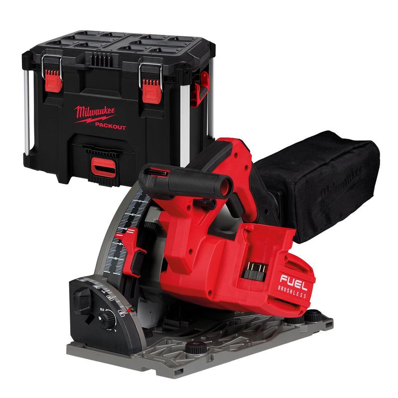 Milwaukee M18FPS55 - 0P M18 Fuel 55mm Plunge Saw, & Packout Case, Guide Rail Compatible - M18FPS55-0P - Milwaukee Tools UK - Trade Counter Direct