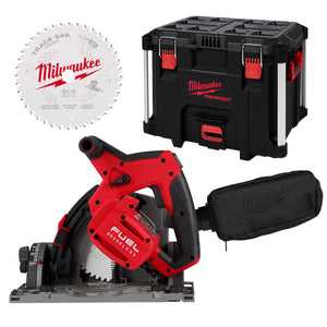 Milwaukee M18FPS55-0P M18 Fuel 55mm Plunge Saw, & Packout Case, Guide Rail Compatible