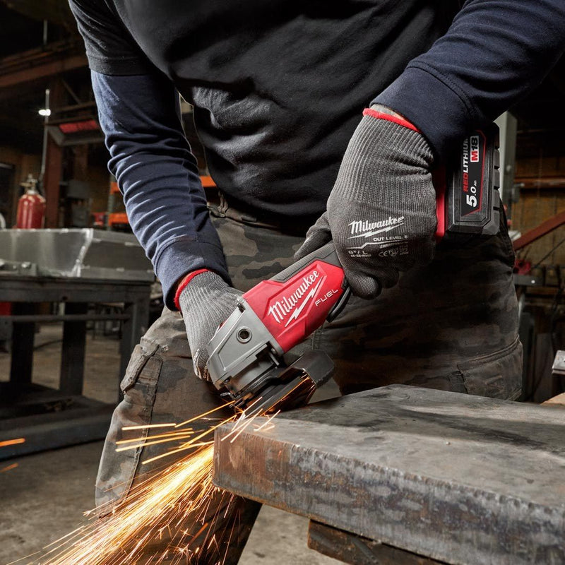 Milwaukee M18FSAG115X - 0 Fuel Angle Grinder with Protective Guard - Bare Unit - M18FSAG115X-0 - Milwaukee Tools UK - Trade Counter Direct