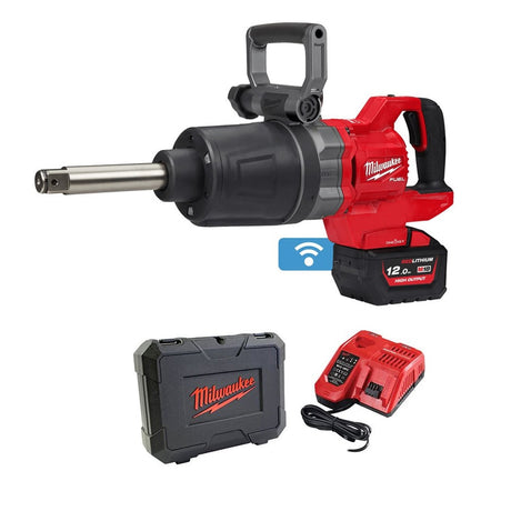 Milwaukee M18ONEFHIWF1D - 121C 12Ah 1inch One - Key High Torque Impact Wrench Kit - M18ONEFHIWF1D-121C - Milwaukee Tools UK - Trade Counter Direct