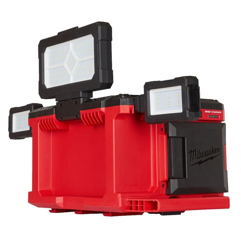 Milwaukee M18POALC - 0 Packout Light and Charger - Bare Unit - M18POALC-0 - Milwaukee Tools UK - Trade Counter Direct