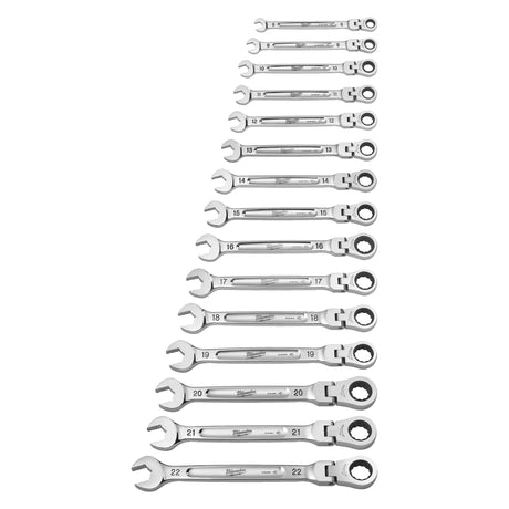Milwaukee Maxbite Flex Head Ratcheting Spanner Set - 4932478558 - Milwaukee Tools UK - Trade Counter Direct
