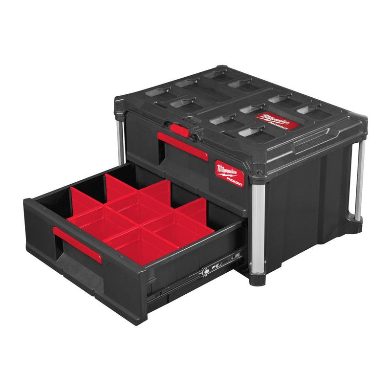 Milwaukee PACKOUT 2 Drawer Tool Box - 4932472129 - 4932472129 - Milwaukee Tools UK - Trade Counter Direct
