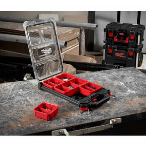Milwaukee PACKOUT COMPACT SLIM ORGANISER - 4932471065 - Milwaukee Tools UK - Trade Counter Direct