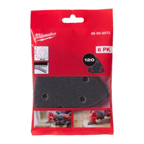 Milwaukee Sanding Paper For Multi Tool 93X93/6 - All Grits - 48906073 - Milwaukee Tools UK - Trade Counter Direct