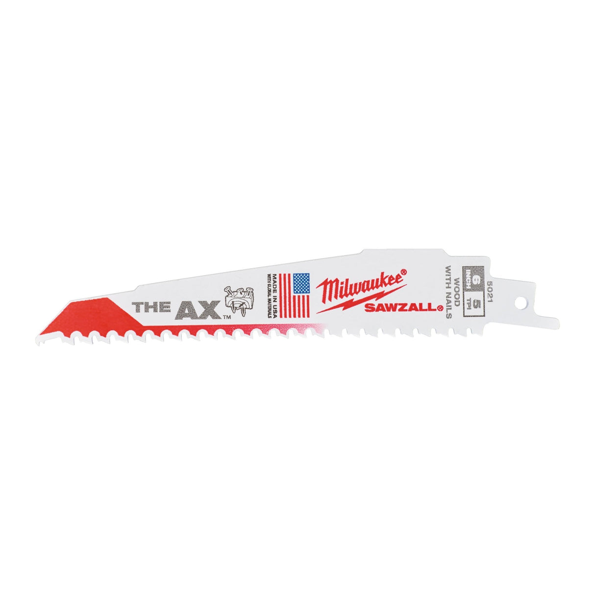 Milwaukee Sawzall Blade for Wood With Nail: Ax - 48008021 - Milwaukee Tools UK - Trade Counter Direct