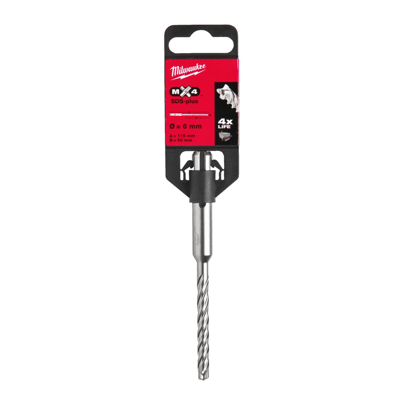 Milwaukee SDS - Plus Mx4 - 4 Cut - 4932352026 - Milwaukee Tools UK - Trade Counter Direct
