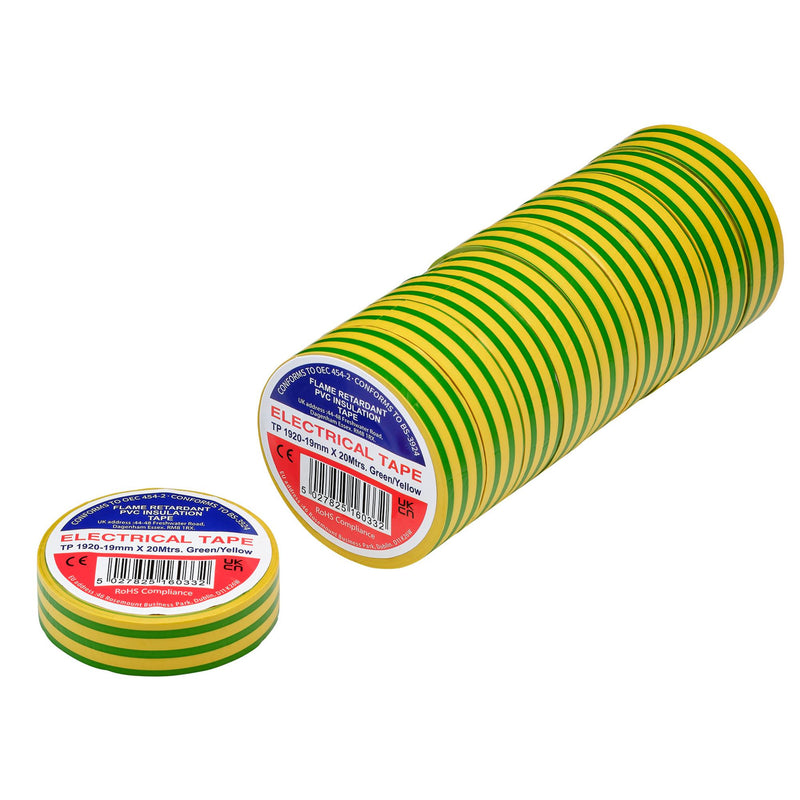 Non-Branded Green/Yellow PVC Electrical Insulation Tape - DR-29533 - Non-Branded - Trade Counter Direct