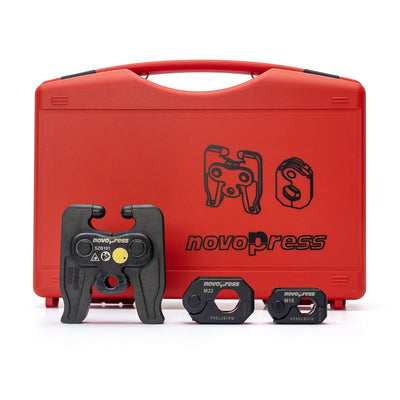 Novopress Angled Jaw Set complete with M15, M22, SZB101 Adaptor and Kit Box - 50869-50 - Novopress - Trade Counter Direct