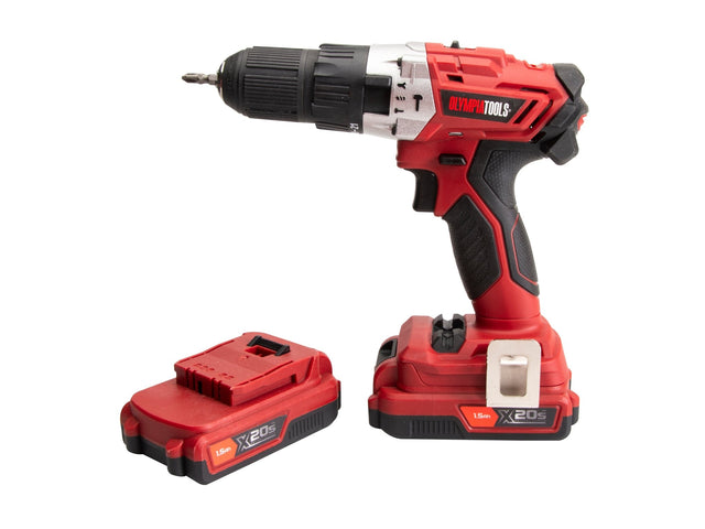 Olympia 20V Combi Drill - With 2 x 1.5Ah Batteries - XMS22OPCOMBI - XMS22OPCOMBI - Olympia - Trade Counter Direct