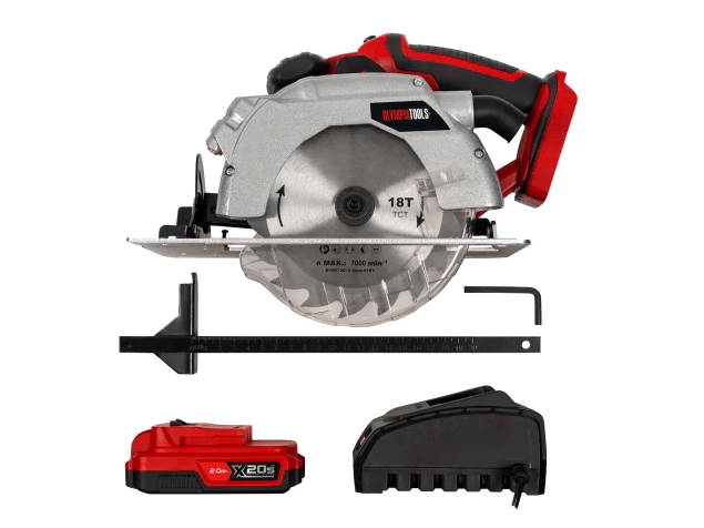 Olympia X20S™ Cordless Circular Saw 20V with 2.0Ah Battery & Charger | OLPX20SCS1 - OLPX20SCS1 - Olympia - Trade Counter Direct