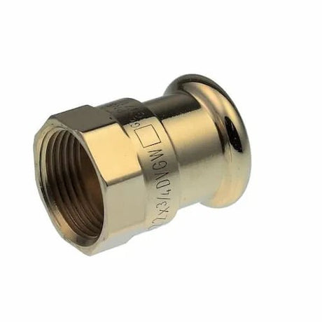 Pegler 38090 XPress Copper 15mmx1/2 Female Coupling (M - Press) Pack of 1 - S2/6270G - YP38090 - Pegler Yorkshire - Trade Counter Direct