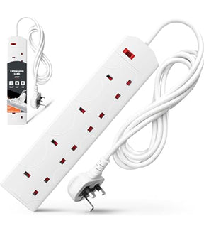 Powermaster Extension Lead with Neon Indicator 230V 4 - Gang 5m - 756731 - 756731 - Powermaster - Trade Counter Direct