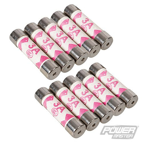 Powermaster Fuses 10pk 3A - 595539 - 595539 - Powermaster - Trade Counter Direct